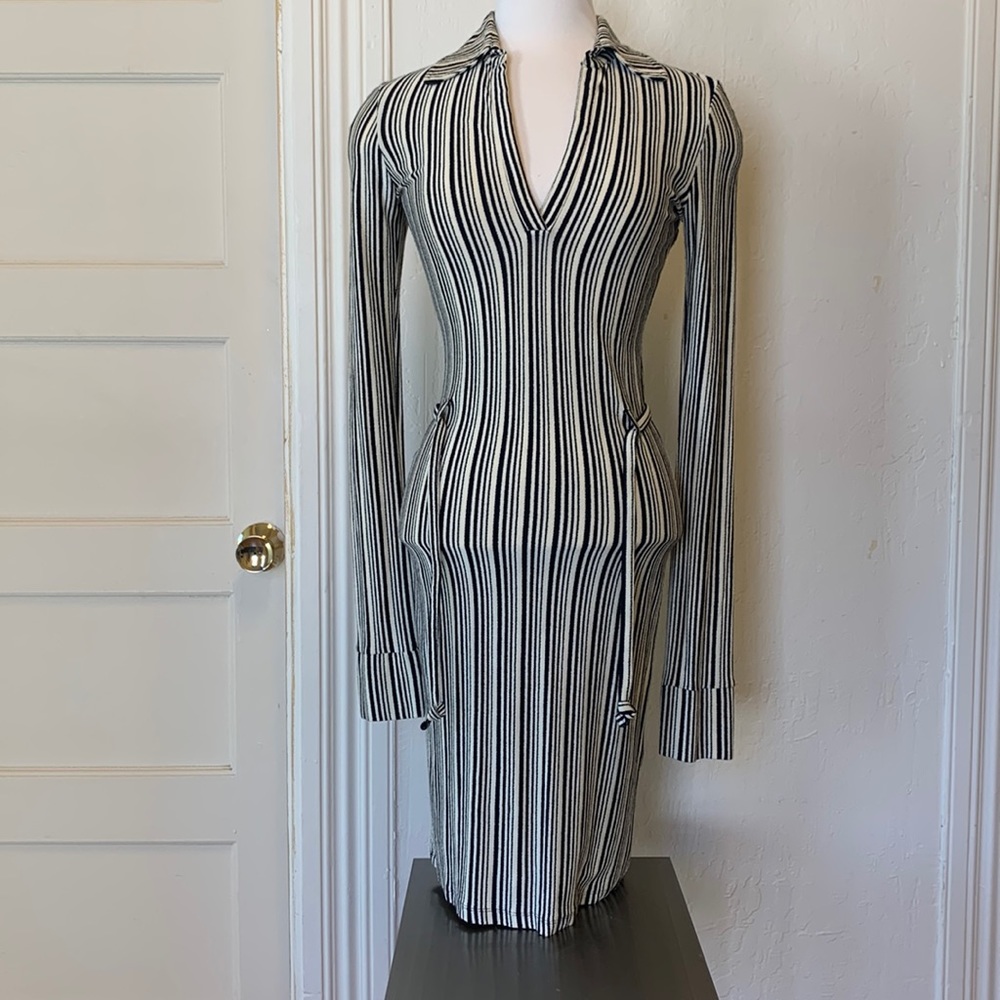 Diesel Long Sleeve Body Con MIDI Dress
